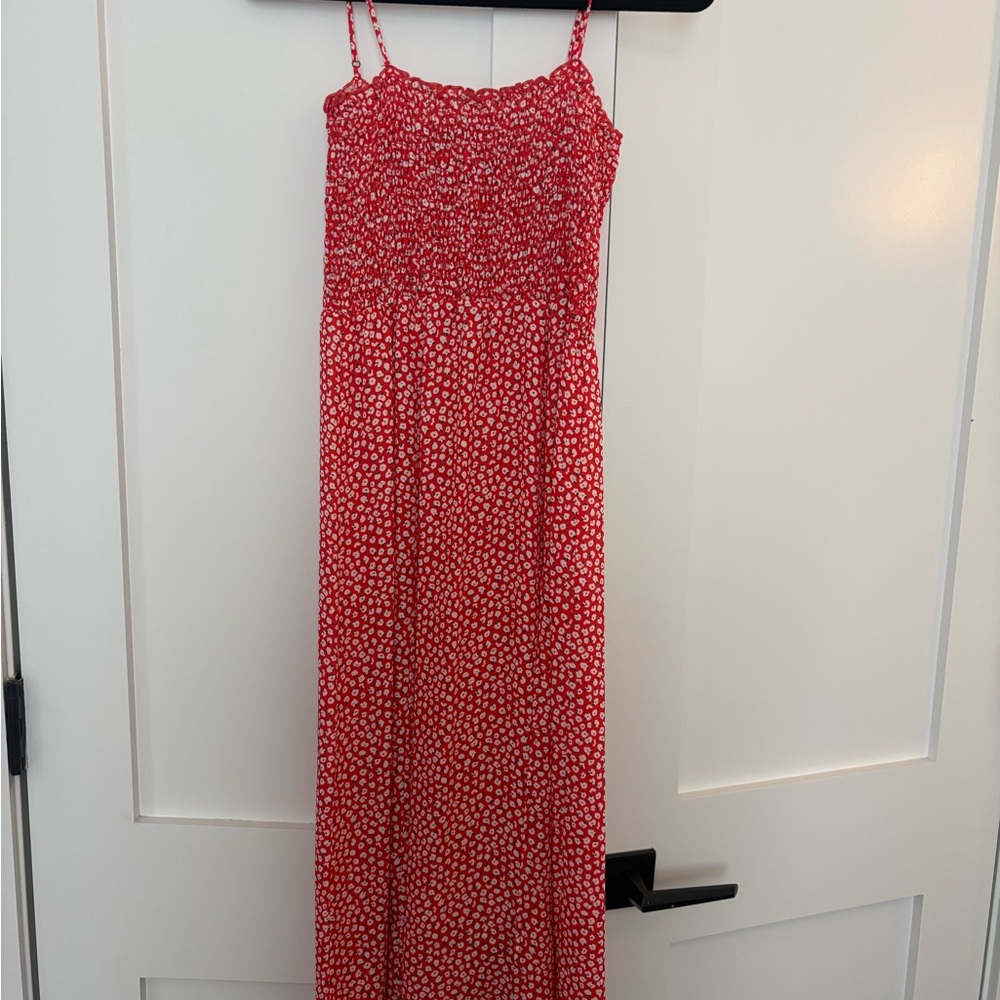 RESA Ashley Red Floral Midi Dress